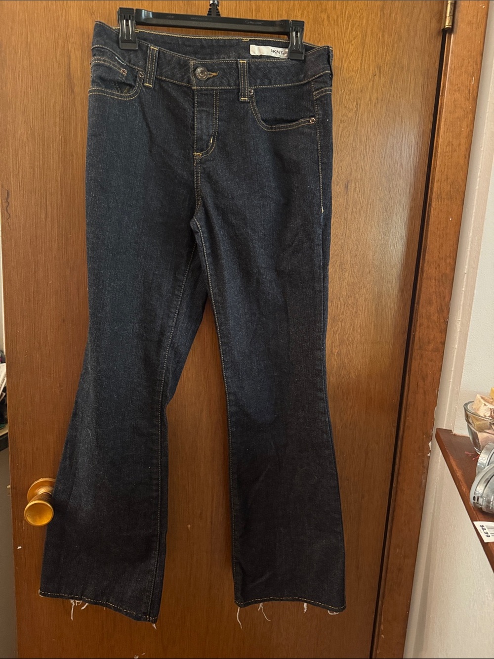 DKNY Dark Blue Flare Jeans – Women's Wide Leg